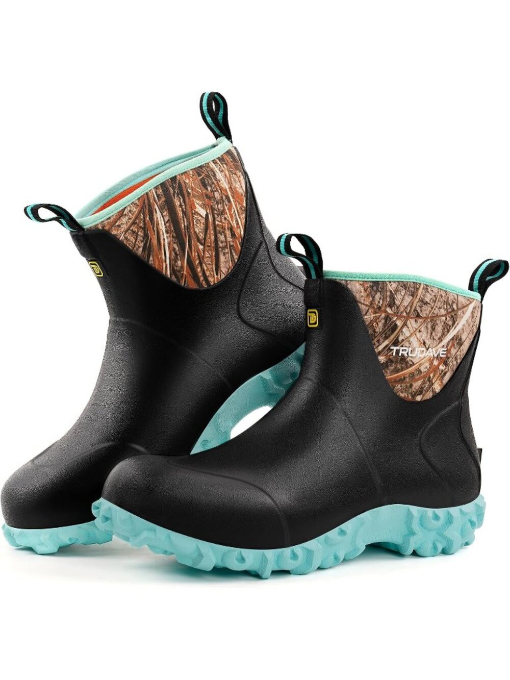 Women's Camo Rr Green Rubber Waterproof Anti-Slip Outdoor 6mm Neoprene Rain Boot